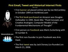 First email, Tweet and Historical Internet Firsts (Part Two)