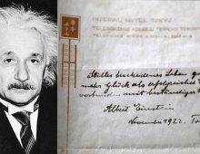 Albert Einstein’s theory of happiness sold for $1.5m (£1.19m)