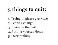 5 Things to Quit