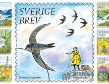 Greta Thunberg, environmental activist receives distinguished recognition on Swedish postage stamp.