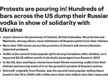US dumps Russian Vodka